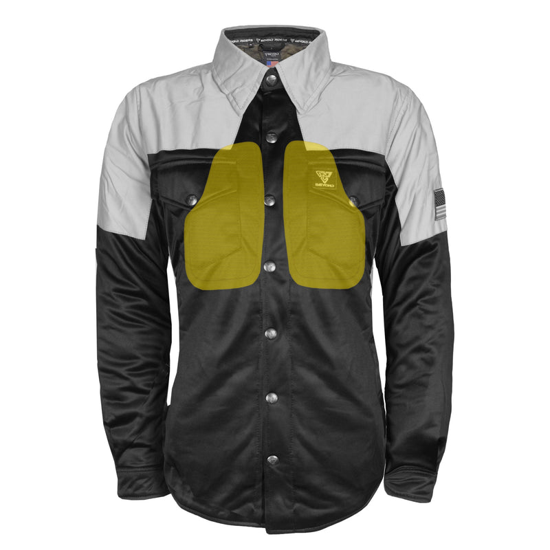 Load image into Gallery viewer, Ultra Reflective Shirt "Alloy Eclipse" for Women - Black and Silver