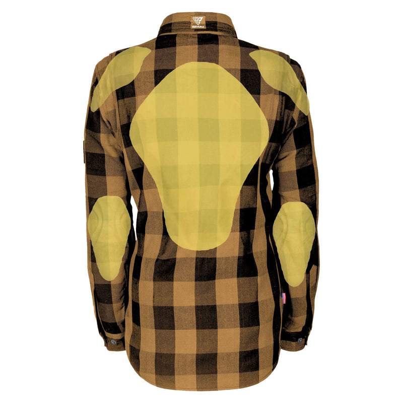 Load image into Gallery viewer, Protective Flannel Shirt for Women - Camel Checkered