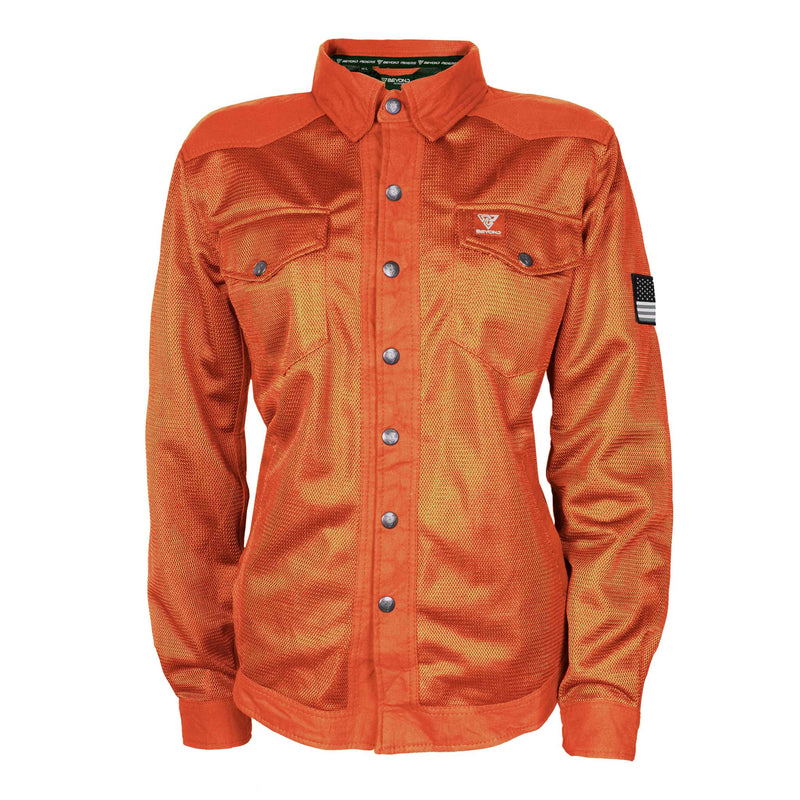 Load image into Gallery viewer, Protective Summer Mesh Shirt for Women - Orange Solid