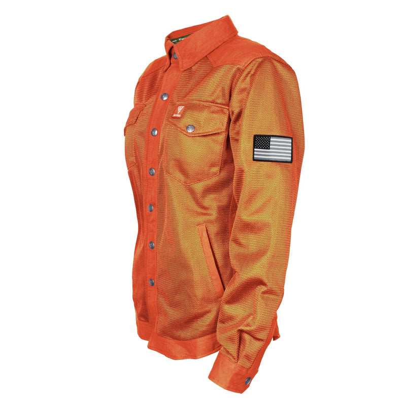 Load image into Gallery viewer, Protective Summer Mesh Shirt for Women - Orange Solid