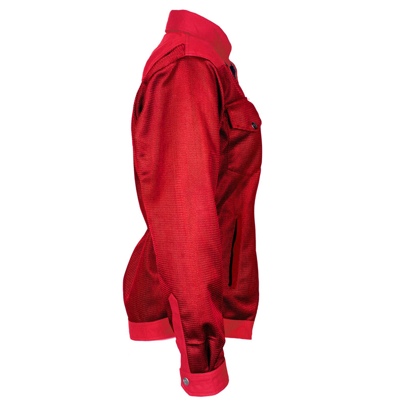 Load image into Gallery viewer, Protective Summer Mesh Shirt for Women - Red Solid