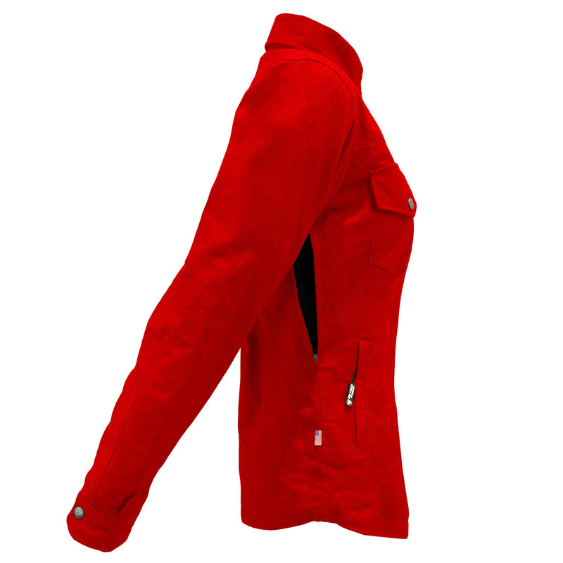 Load image into Gallery viewer, Protective Canvas Jacket for Women - Red