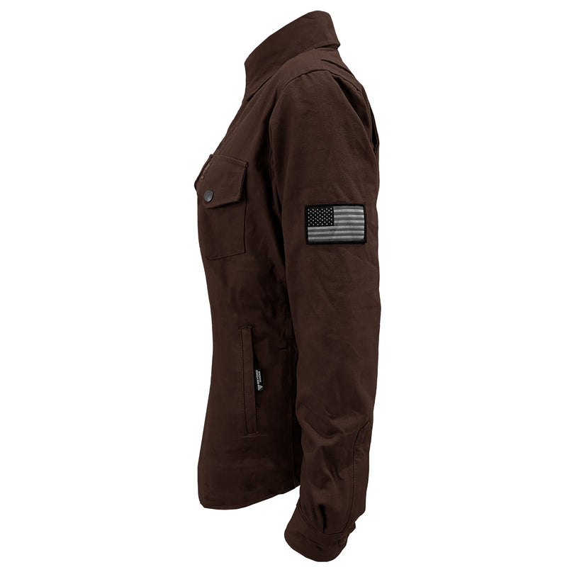 Load image into Gallery viewer, Protective Canvas Jacket for Women - Dark Brown