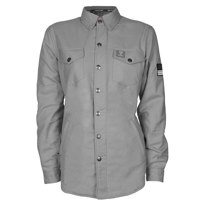 Load image into Gallery viewer, Protective Flannel Shirt for Women - Grey Solid
