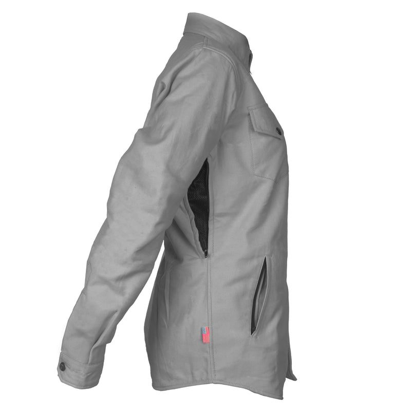 Load image into Gallery viewer, Protective Flannel Shirt for Women - Grey Solid