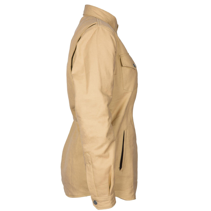 Load image into Gallery viewer, Protective Flannel Shirt for Women - Khaki Solid