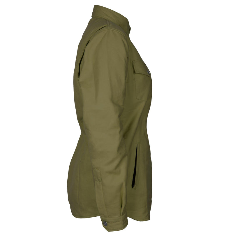 Load image into Gallery viewer, Protective Flannel Shirt for Women - Army Green Solid