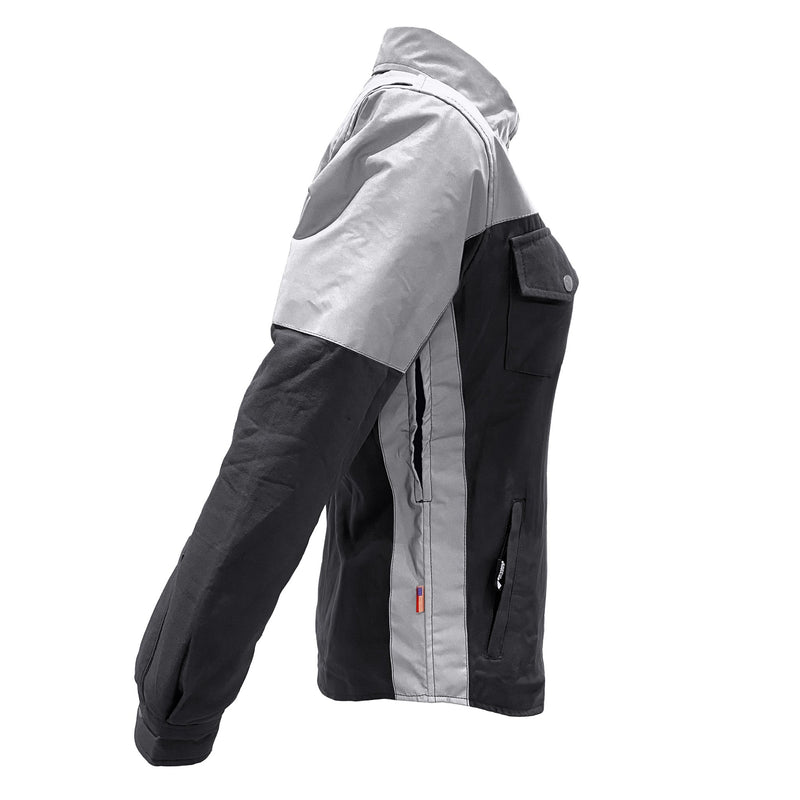 Load image into Gallery viewer, Flannel Reflective Shirt "Alloy Eclipse" for Women - Black and Silver