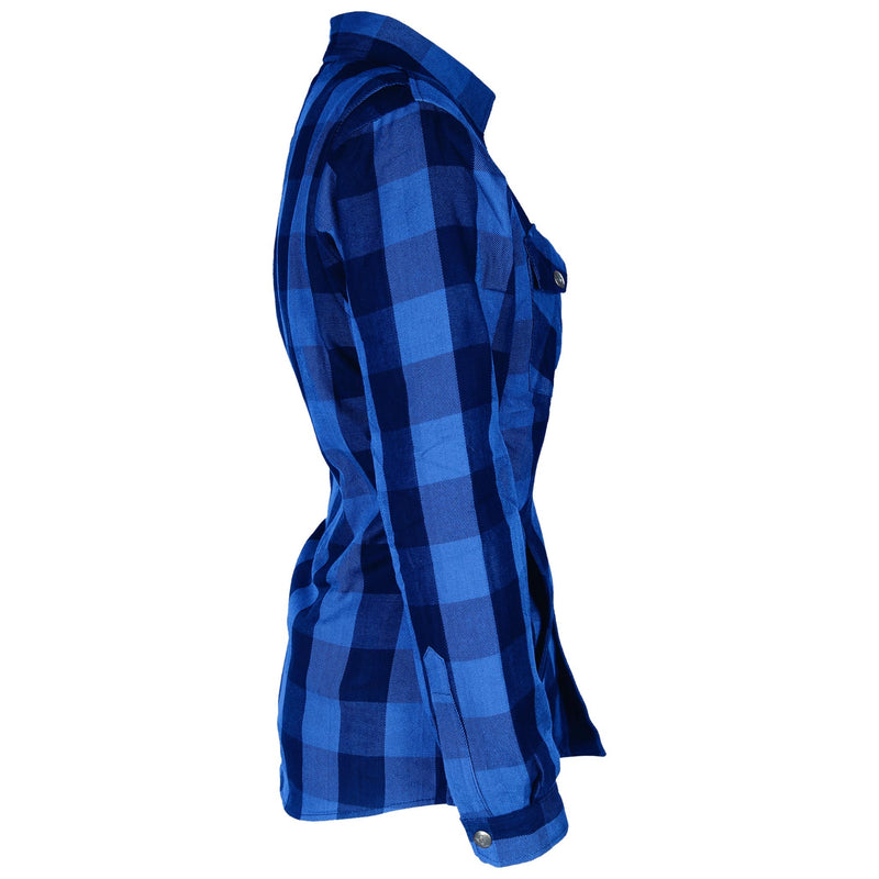 Load image into Gallery viewer, Protective Flannel Shirt for Women - Blue Checkered