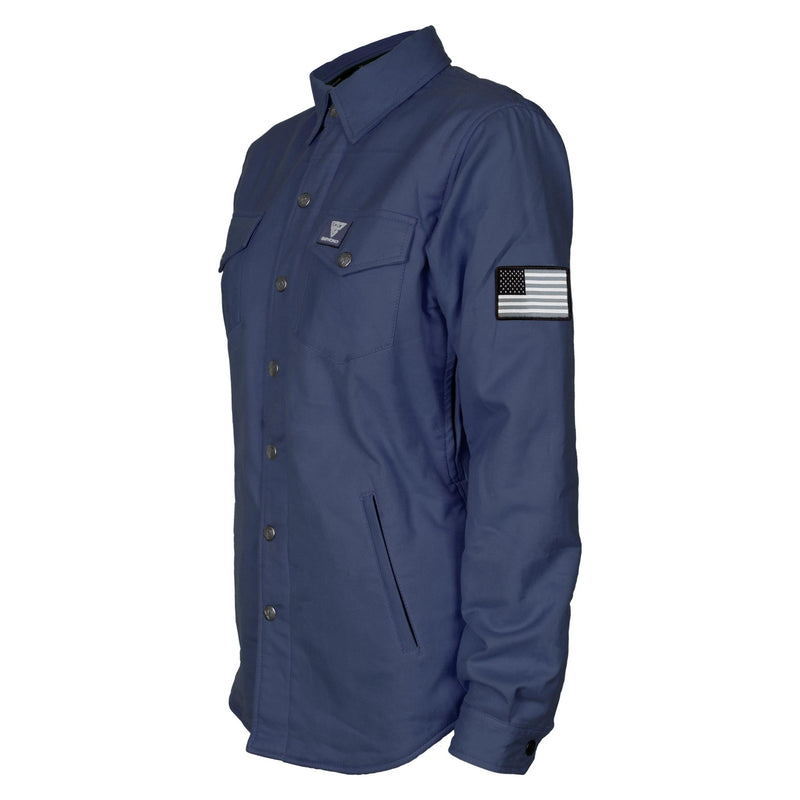 Load image into Gallery viewer, Protective Flannel Shirt for Women - Navy Blue Solid