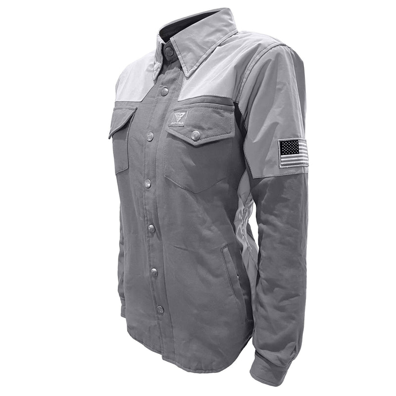 Load image into Gallery viewer, Flannel Reflective Shirt "Twilight Titanium" for Women - Grey