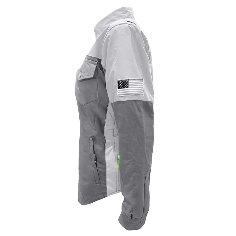 Load image into Gallery viewer, Flannel Reflective Shirt "Twilight Titanium" for Women - Grey