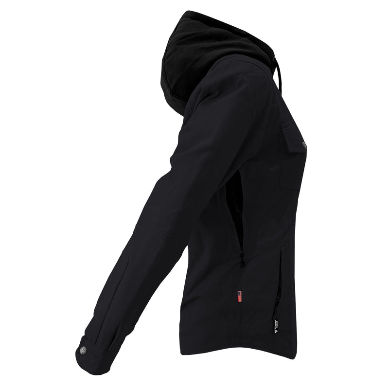 Load image into Gallery viewer, Protective Flannel Hoodie For Women - Black Solid