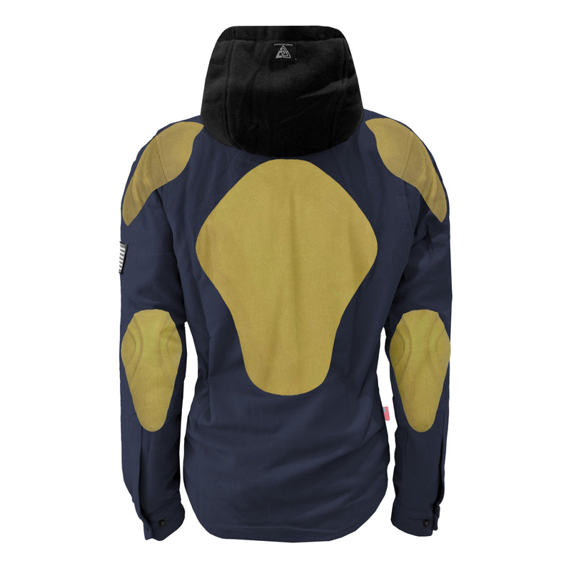 Load image into Gallery viewer, Protective Flannel Hoodie For Women - Navy Blue Solid