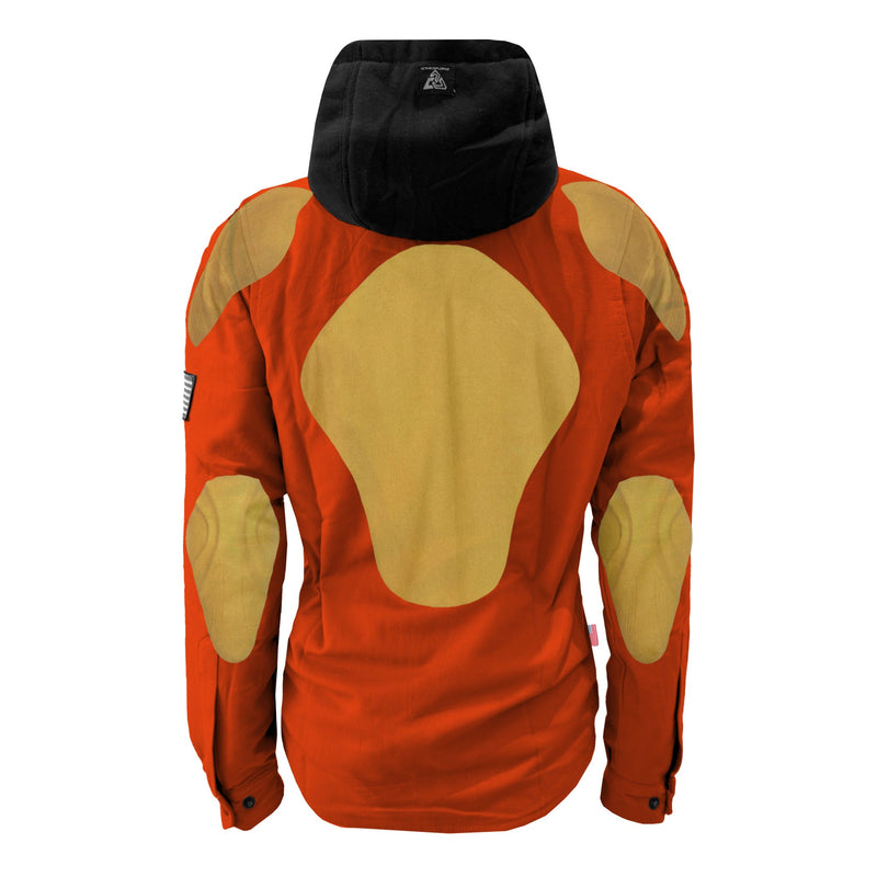 Load image into Gallery viewer, Protective Flannel Hoodie For Women - Orange Solid