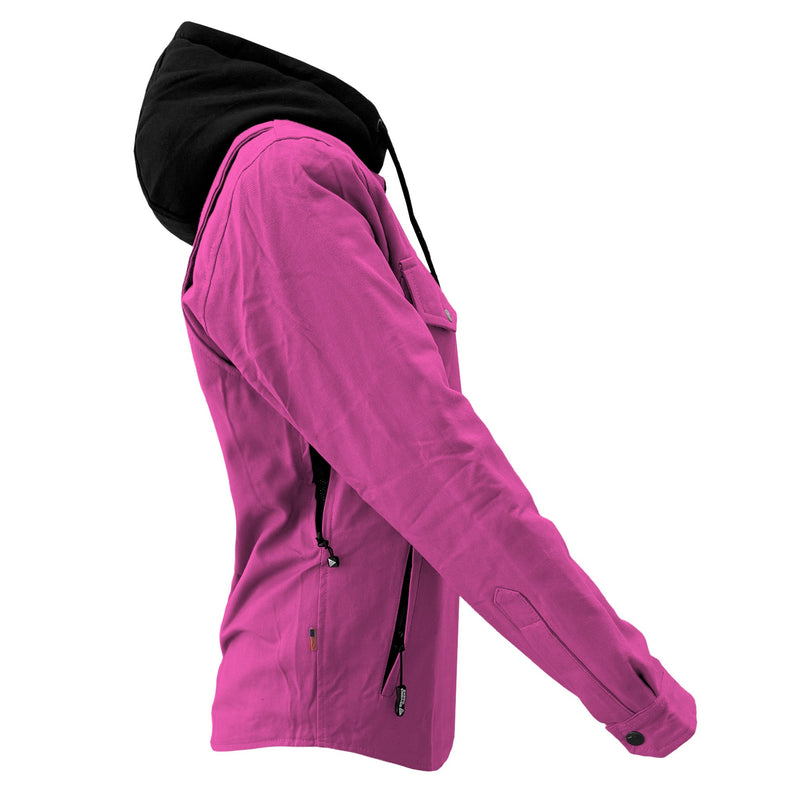 Load image into Gallery viewer, Protective Flannel Hoodie For Women - Pink Solid