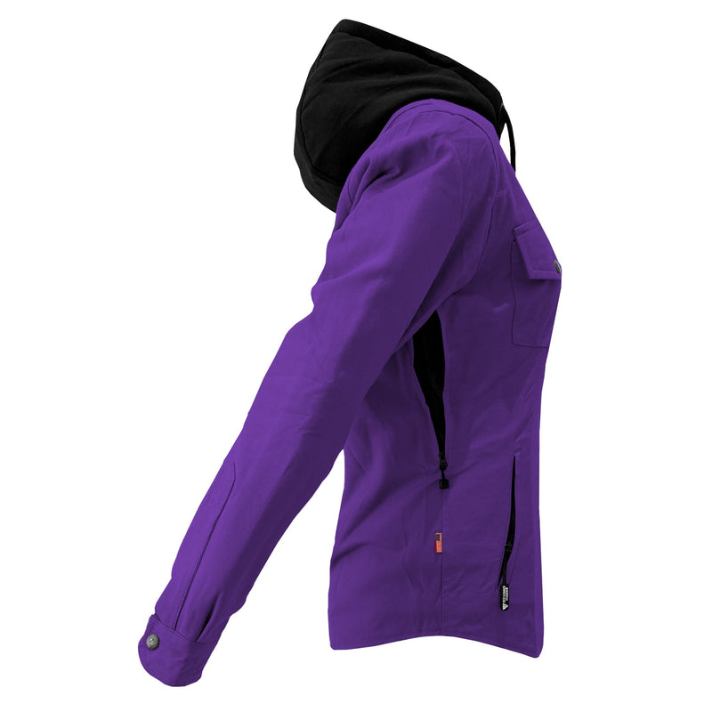 Load image into Gallery viewer, Protective Flannel Hoodie For Women - Purple Solid