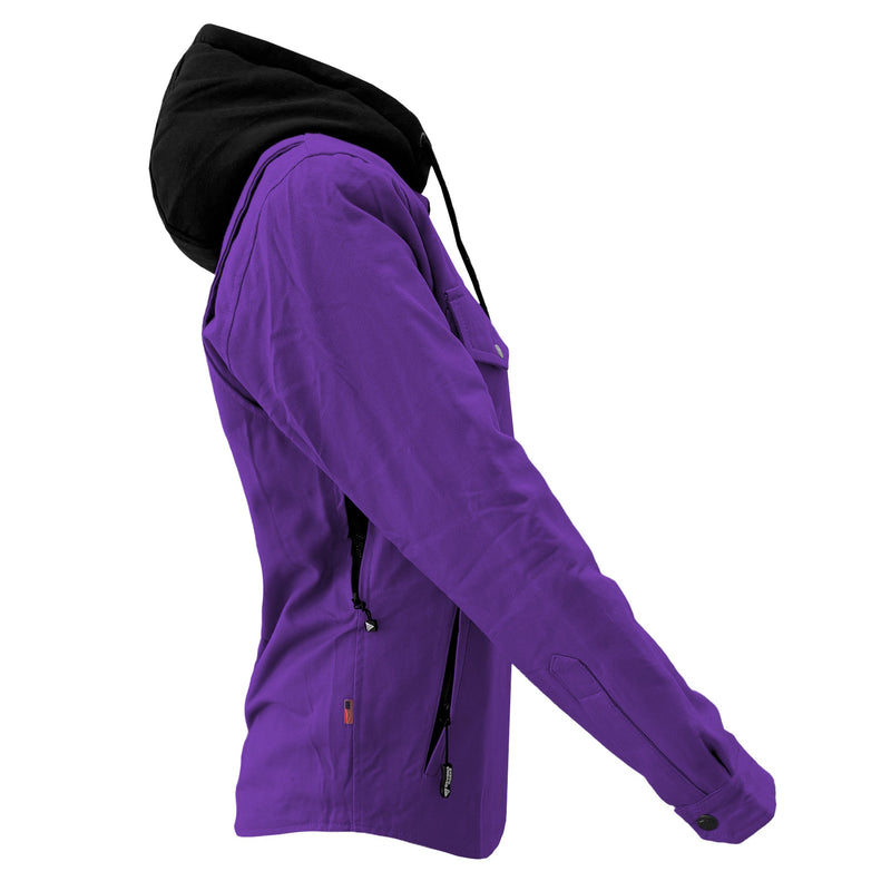 Load image into Gallery viewer, Protective Flannel Hoodie For Women - Purple Solid