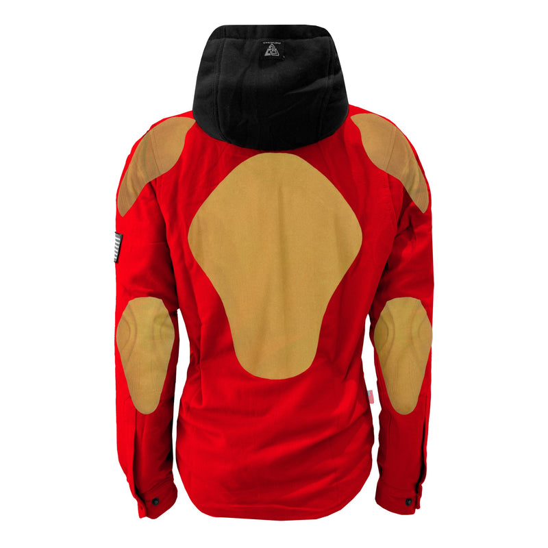Load image into Gallery viewer, Protective Flannel Hoodie For Women - Red Solid