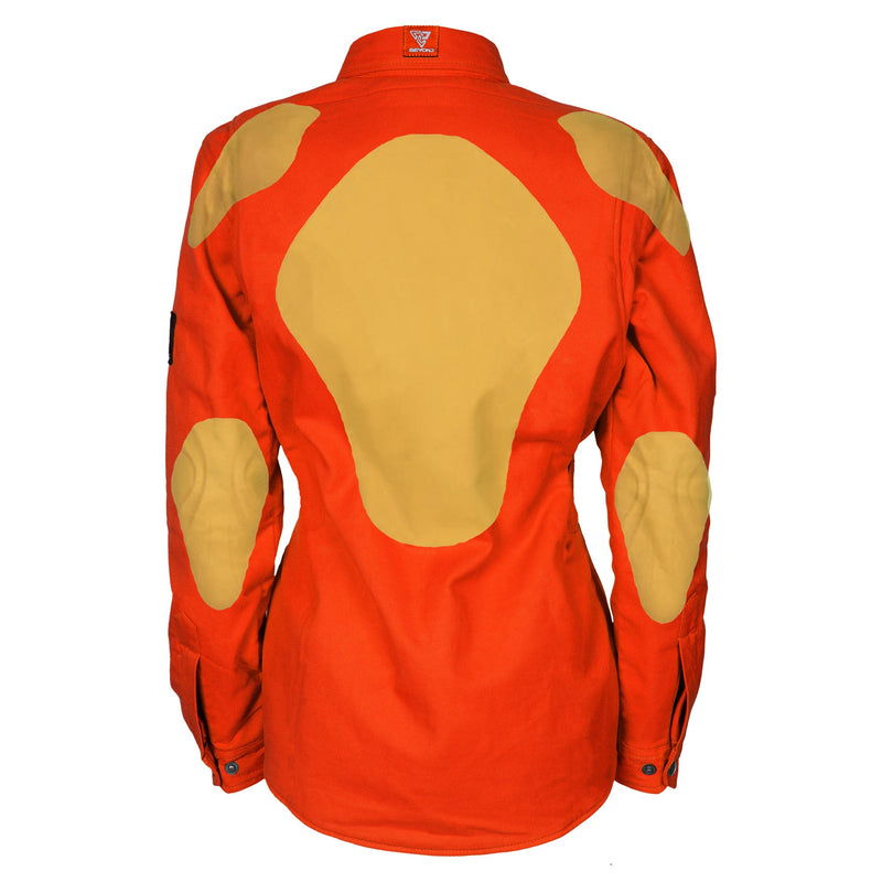 Load image into Gallery viewer, Protective Flannel Shirt for Women - Orange Solid
