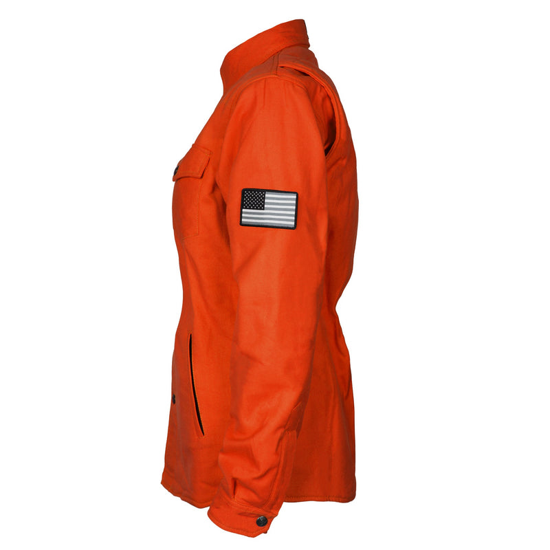 Load image into Gallery viewer, Protective Flannel Shirt for Women - Orange Solid