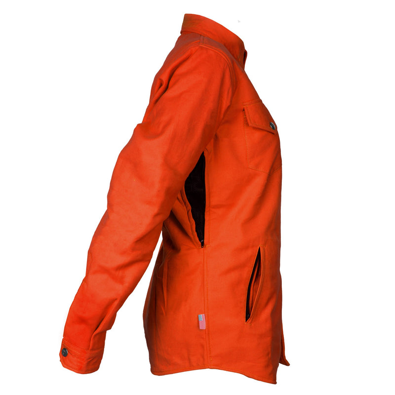 Load image into Gallery viewer, Protective Flannel Shirt for Women - Orange Solid
