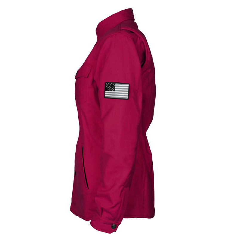 Load image into Gallery viewer, Protective Flannel Shirt for Women - Red Maroon Solid