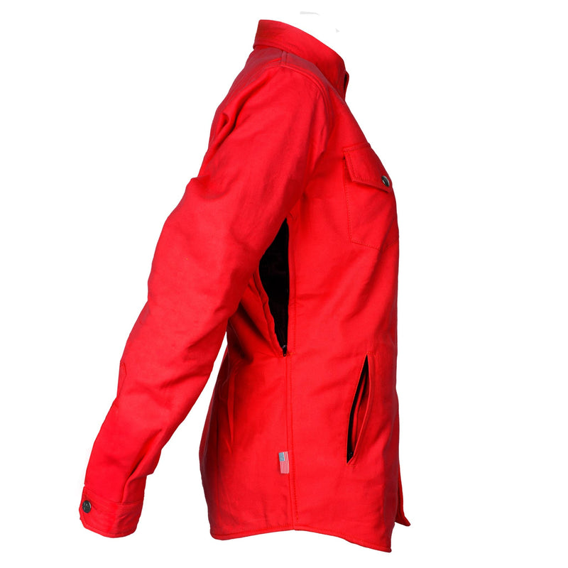 Load image into Gallery viewer, Protective Flannel Shirt for Women - Red Solid