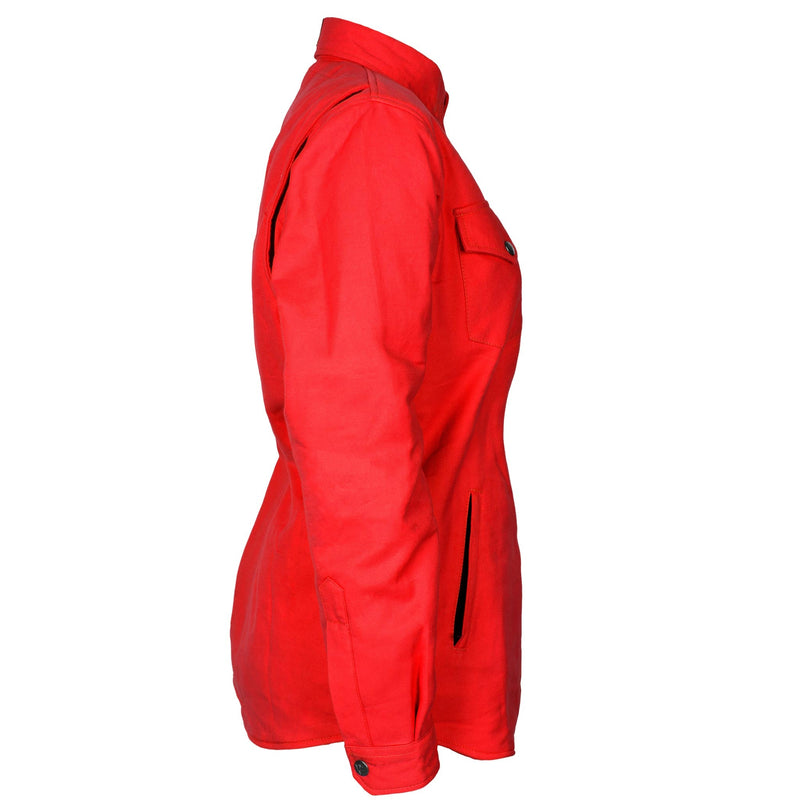 Load image into Gallery viewer, Protective Flannel Shirt for Women - Red Solid