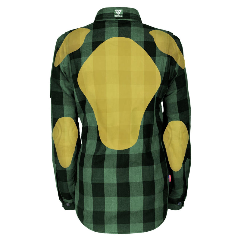 Load image into Gallery viewer, Protective Flannel Shirt for Women - Dark Green Checkered