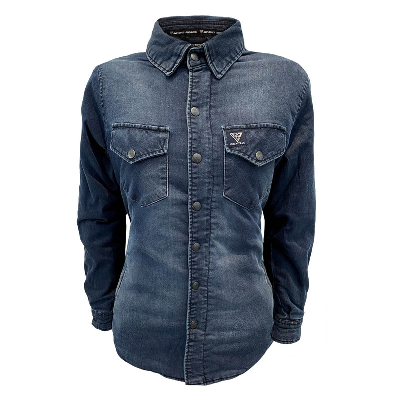 Load image into Gallery viewer, Protective Jeans Jacket for Women - Faded Blue
