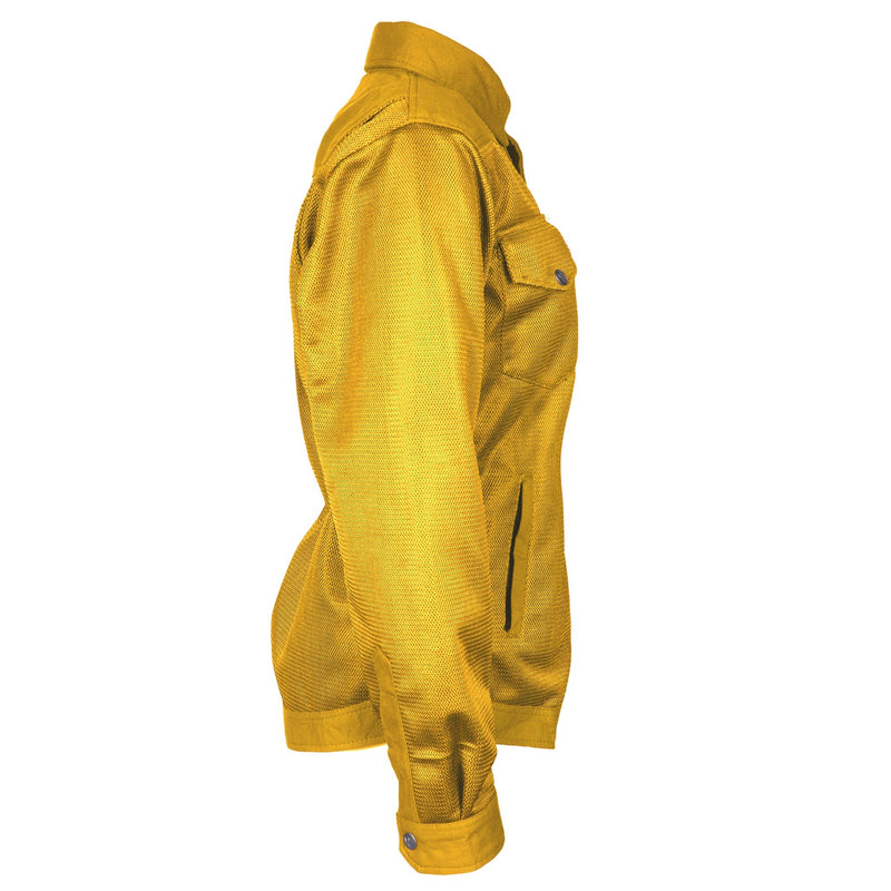 Load image into Gallery viewer, Protective Summer Mesh Shirt for Women - Yellow Solid