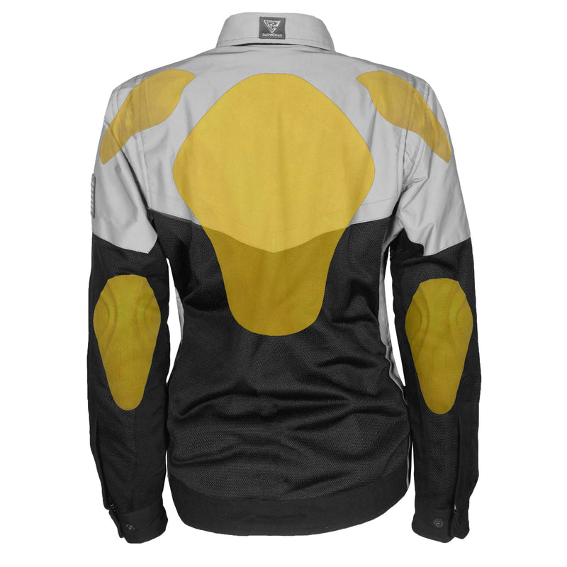Load image into Gallery viewer, Summer Mesh Reflective Shirt "Alloy Eclipse" for Women - Black and Silver