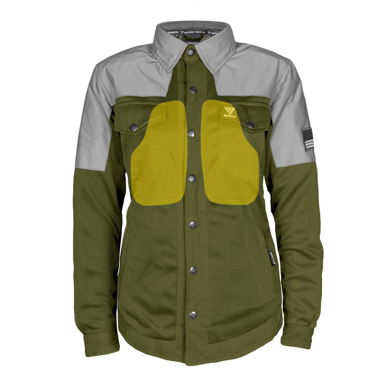 Load image into Gallery viewer, Summer Mesh Reflective Shirt Army Green Eclipse for Women