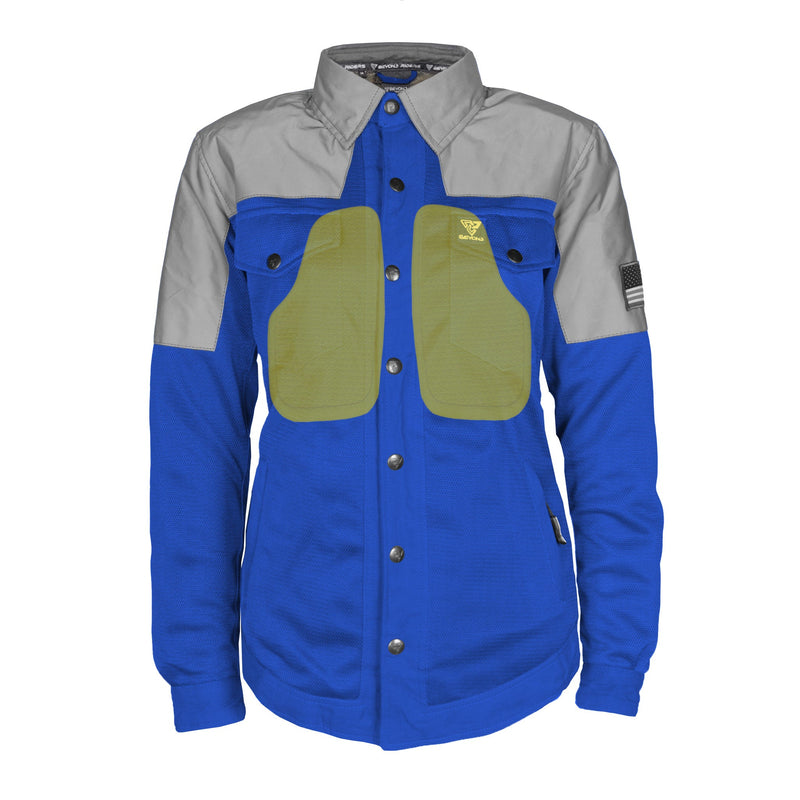 Load image into Gallery viewer, Summer Mesh Reflective Shirt Blue Eclipse for Women