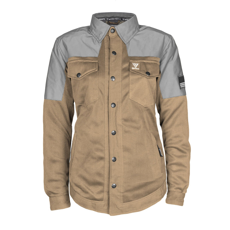 Load image into Gallery viewer, Summer Mesh Reflective Shirt Camel Eclipse for Women - with Pads