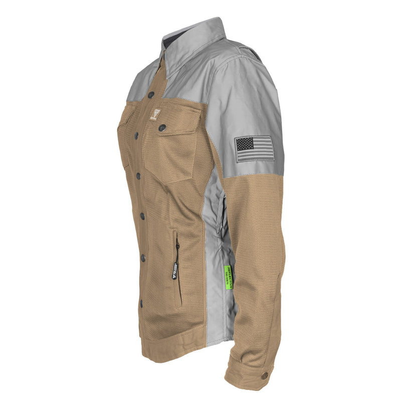 Load image into Gallery viewer, Summer Mesh Reflective Shirt Camel Eclipse for Women - with Pads