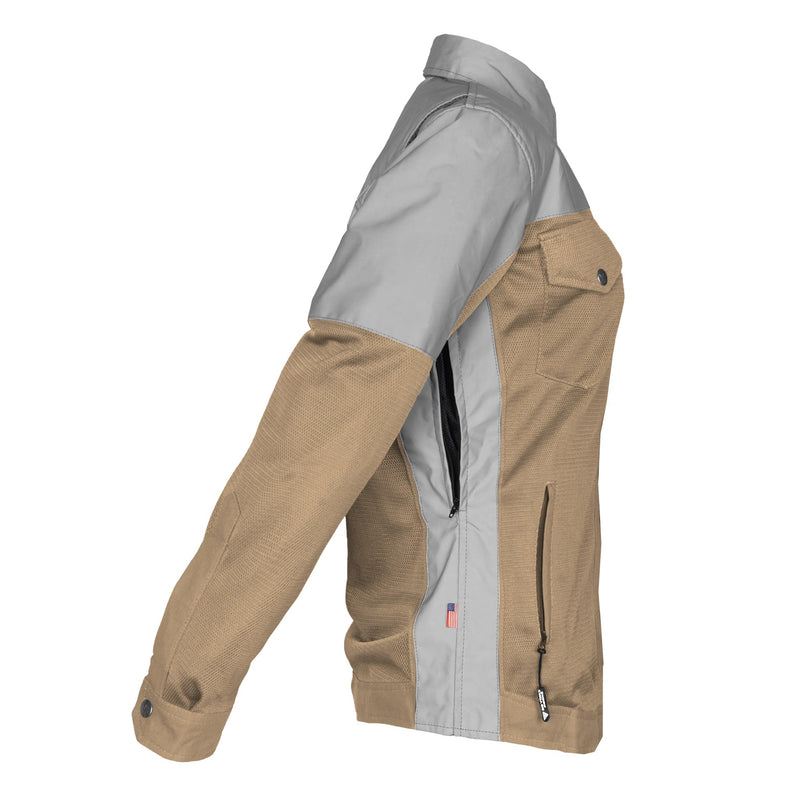 Load image into Gallery viewer, Summer Mesh Reflective Shirt Camel Eclipse for Women - with Pads