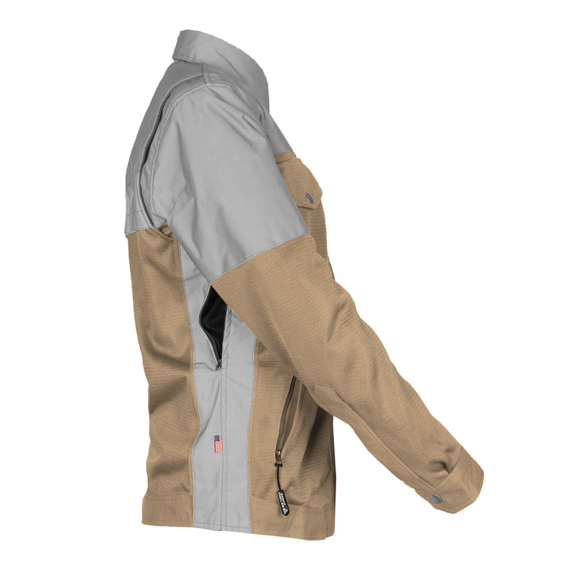 Load image into Gallery viewer, Summer Mesh Reflective Shirt Camel Eclipse for Women - with Pads