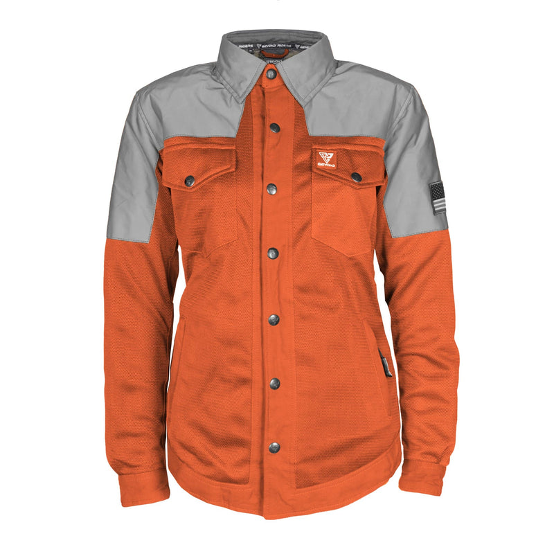 Load image into Gallery viewer, Summer Mesh Reflective Shirt Orange Eclipse for Women