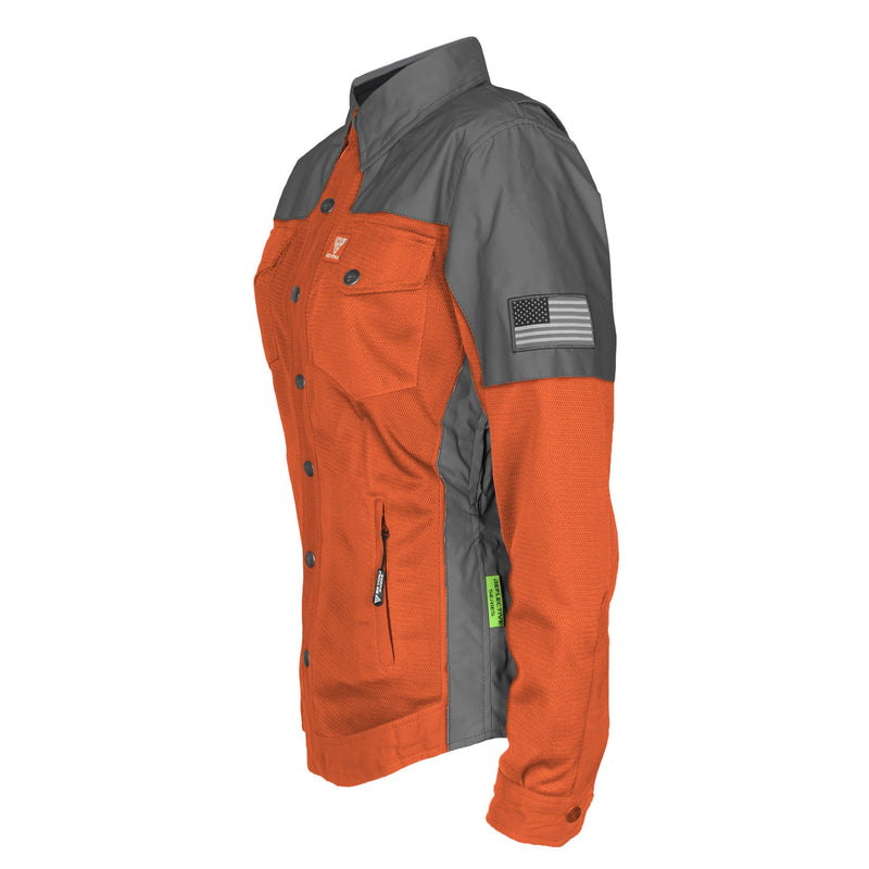 Load image into Gallery viewer, Summer Mesh Reflective Shirt Orange Nebula for Women