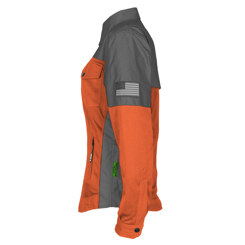 Load image into Gallery viewer, Summer Mesh Reflective Shirt Orange Nebula for Women