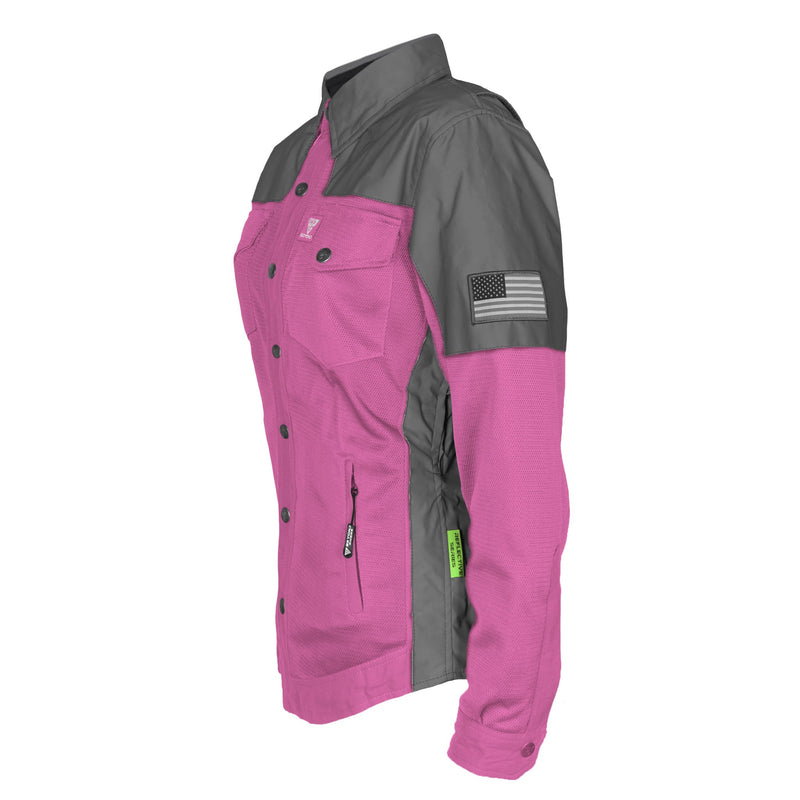 Load image into Gallery viewer, Summer Mesh Reflective Shirt Pink Nebula for Women