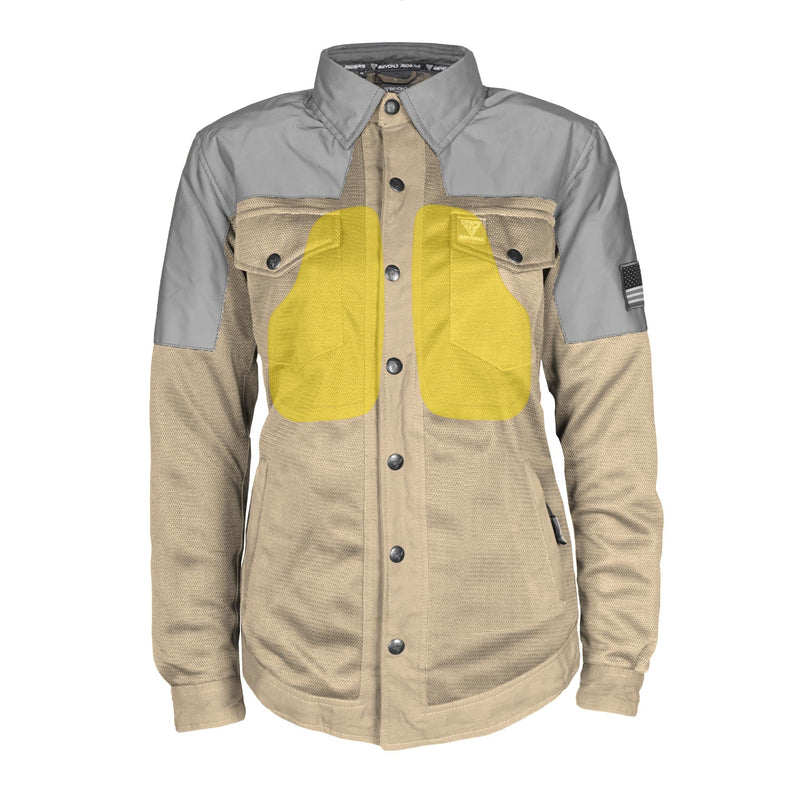 Load image into Gallery viewer, Summer Mesh Reflective Shirt Khaki Eclipse for Women