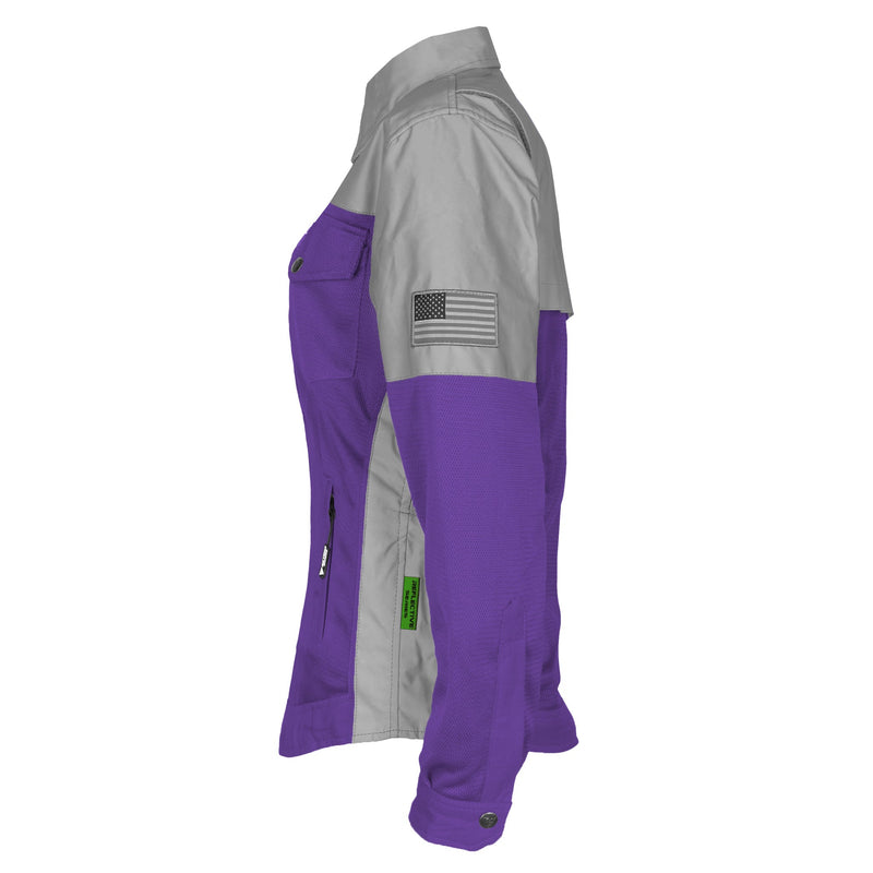 Load image into Gallery viewer, Summer Mesh Reflective Shirt Purple Eclipse for Women