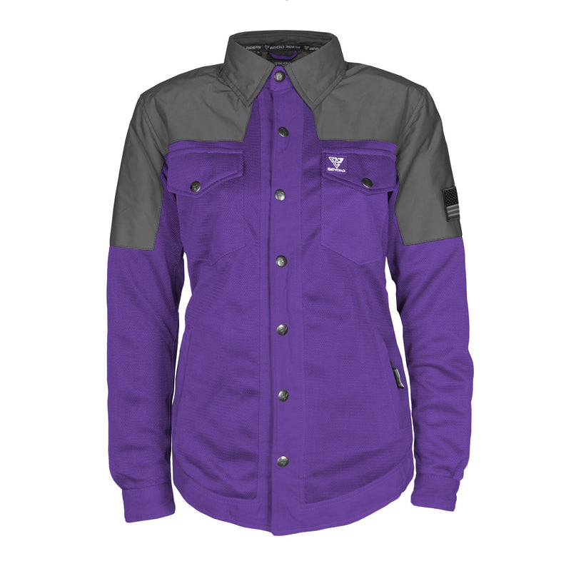 Load image into Gallery viewer, Summer Mesh Reflective Shirt Purple Nebula for Women