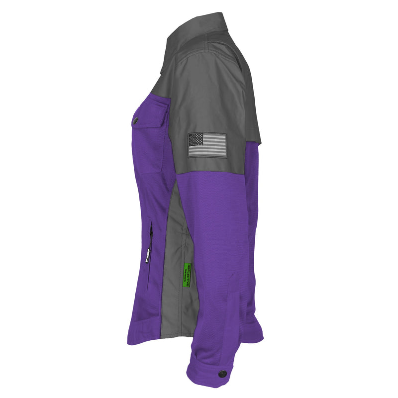 Load image into Gallery viewer, Summer Mesh Reflective Shirt Purple Nebula for Women