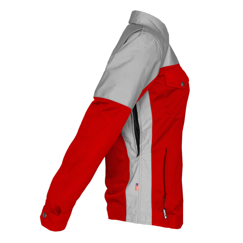 Load image into Gallery viewer, Summer Mesh Reflective Shirt Red Eclipse for Women - with Pads
