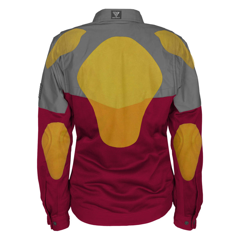 Load image into Gallery viewer, Summer Mesh Reflective Shirt Red Maroon Nebula for Women - with Pads