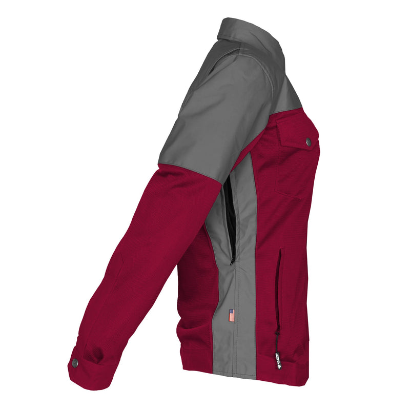 Load image into Gallery viewer, Summer Mesh Reflective Shirt Red Maroon Nebula for Women - with Pads